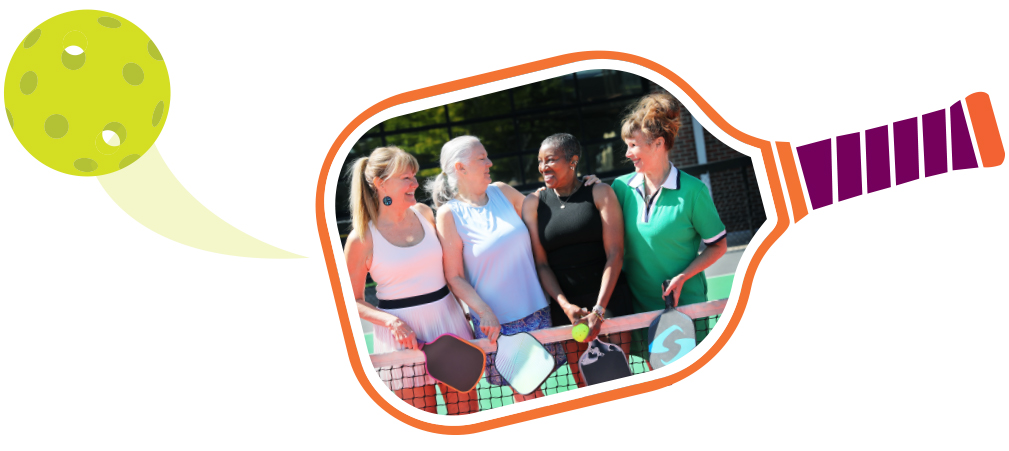 Gail with pickleball teammates
